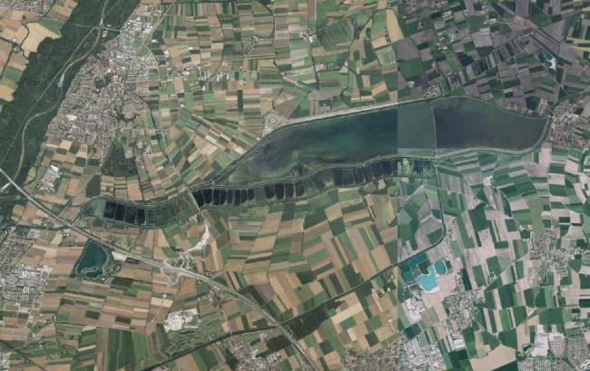 Ismaniger Speichersee with fishponds