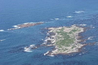 Aerial photo of Dyer and Geyser Islands