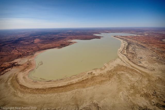 Aerial view of Peery Lake