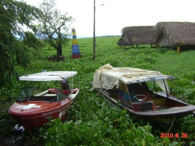 Vista panorámica del puerto de Chimichagua, en época de inundación de la Ciénaga de Zapatosa