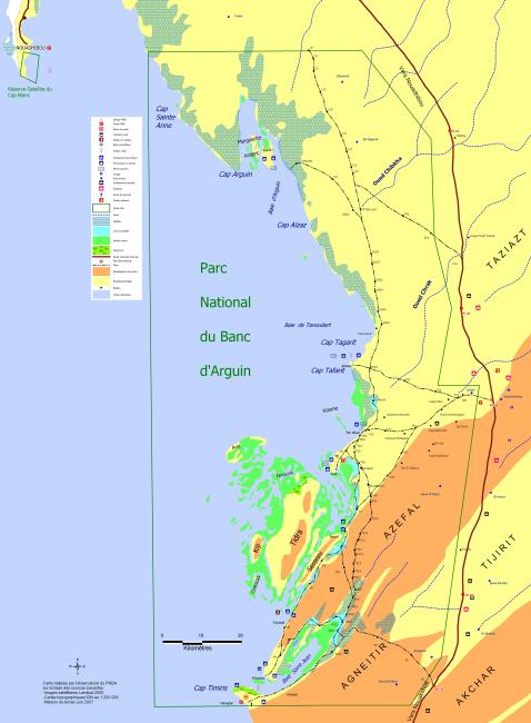 Carte touristique du PNBA