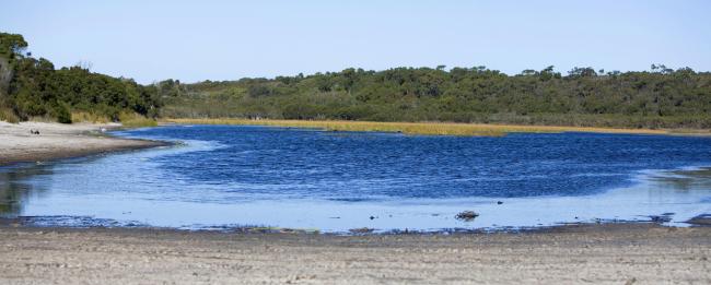 The Ramsar listed wetland of Jocks Lagoon near St Helens in Tasmania