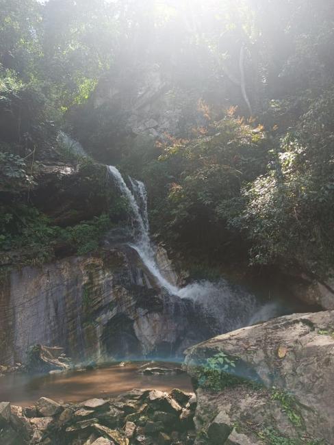 A view of Arinta Waterfall