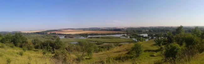 Etangs de la Haute Somme depuis les hauteurs de Frise