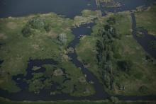 Aerial view of Nyirkai Hany Ramsar Site