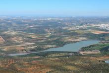 Panorámica de la laguna de Zóñar, en el municipio de Aguilar de la Frontera (Córdoba)