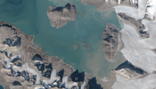 Aerial view of Kongsfjorden