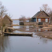 Almost annually the Pripyat floodplain and adjacent villages get flooded. 