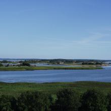 View from the bird observation Tower towards Løvøya