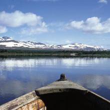 Lake Tärnasjön at the water surface