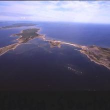 Aerial photo of Stor-Räbben nature reserve of which Mellerstön is a part of.