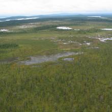 Landscape view over the east parts of Sjaunja