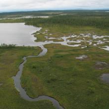 Landscape view over the east parts of Sjaunja