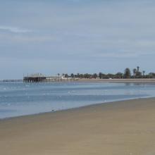 View across the Walvis Bay lagoon, looking west.