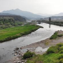 Downstream, south to the Pyeongchang River
