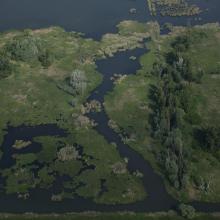 Aerial view of Nyirkai Hany Ramsar Site