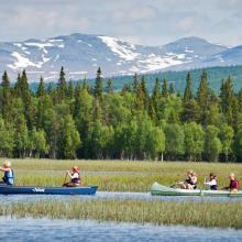 Canoeing in lake Ulen