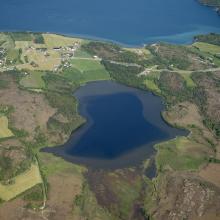 Aerial view of Sandblåst/Gaustadvågen 