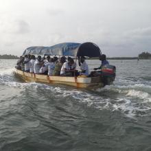 En route pour la visite de l'Aire Communautaire de Conservation de la Biodiversité de la Bouche du Roy à Grand-Popo En route pour la visite de l'Aire Communautaire de Conservation de la Biodiversité de la Bouche du Roy à Grand-Popo