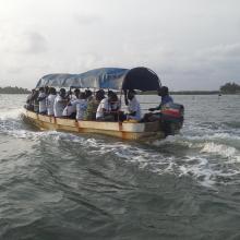 En route pour la visite de l'Aire Communautaire de Conservation de la Biodiversité de la Bouche du Roy à Grand-Popo