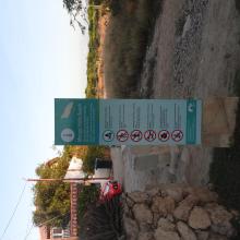 Rules and regulations at the entrance of one of the site's beaches.