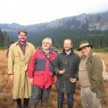 [from left] Gerhard Sigmund (Ramsar Coordinator in the Ministry of Environment), Gert Michael Steiner (Institute of Ecology and Conservation Biology, University of Vienna), Reinhold Turk (Environment Ministry of Styria), Gerald Plattner (Nature Protection Unit of the Austrian Federal Forests-ÖBf AG)